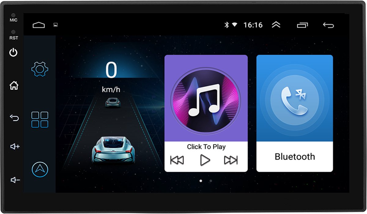 Android Autoradio GPS - MP5 - Mirrorlink Android & iOS - AUX/USB/WIFI/Bluetooth