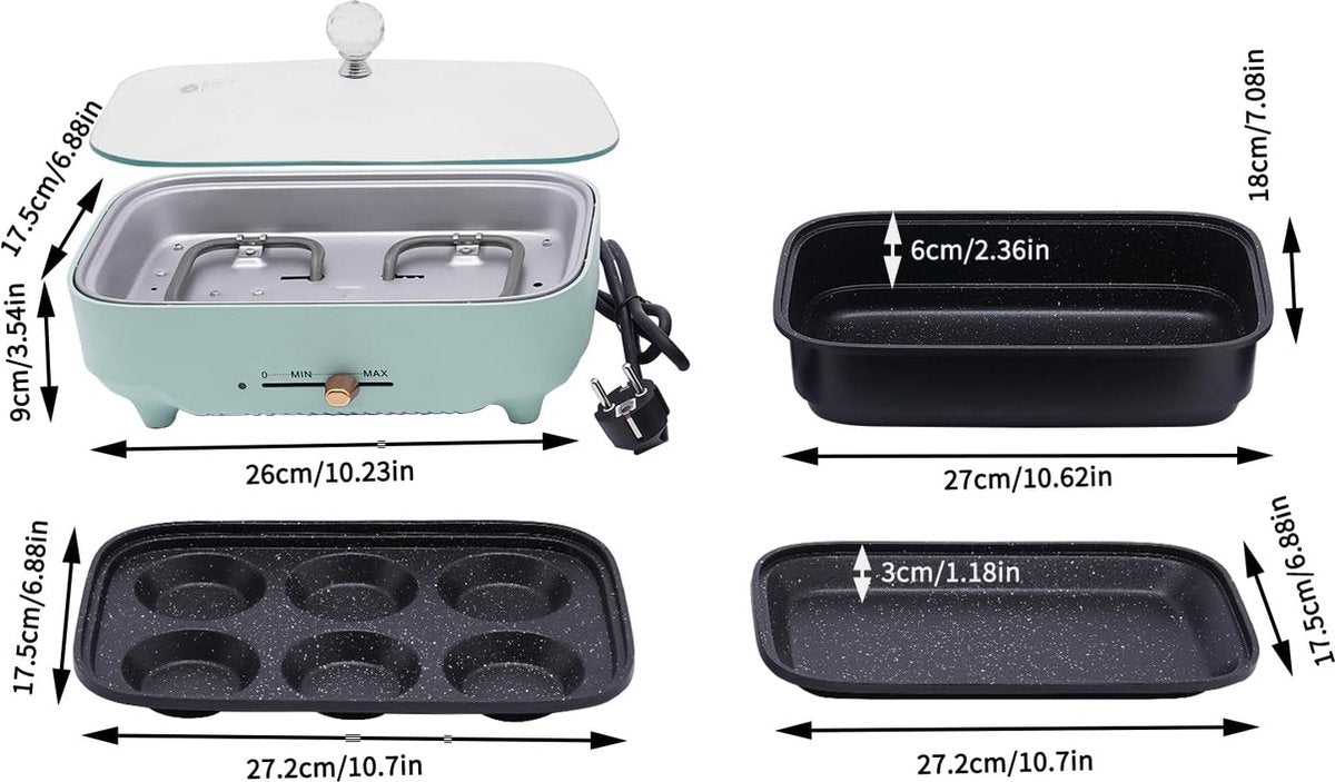 Equivera Hot Pot - Fondueset - Elektrische Fonduepan - Oosterse Fondue - Grill - Meerdere Personen