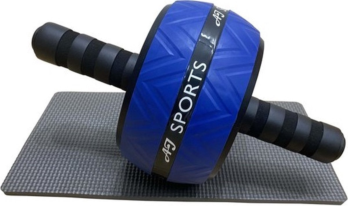 AJ-Sports Workout set Deluxe - Fitness set - Set van 5 producten - Ab wheel / Opdruksteunen / Weerstandsbanden / Fitnessmat / Springtouw - Workout - Sporten - Fitness - Sportartikelen voor thuis - Thuis sporten