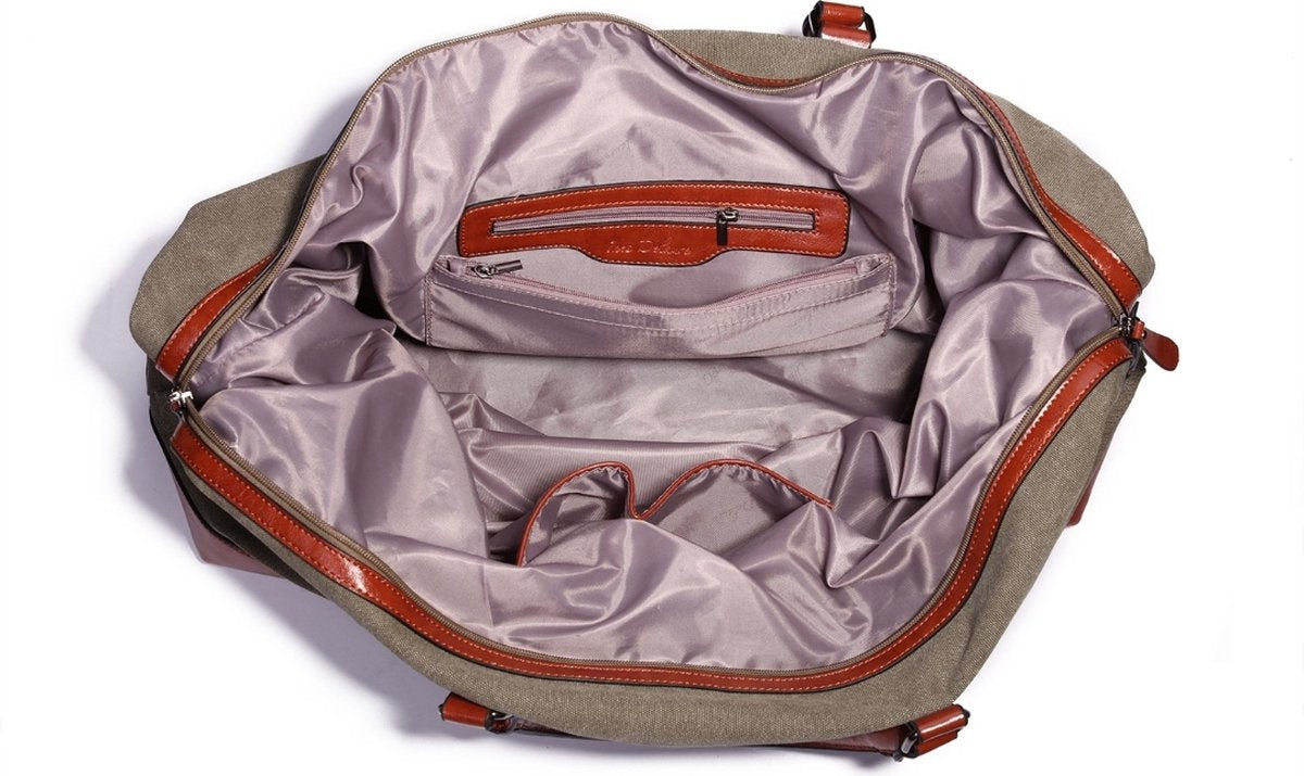 Ines Delaure - Weekendtas - Weekender - Reistas - Sporttas - 35 liter - Kaki
