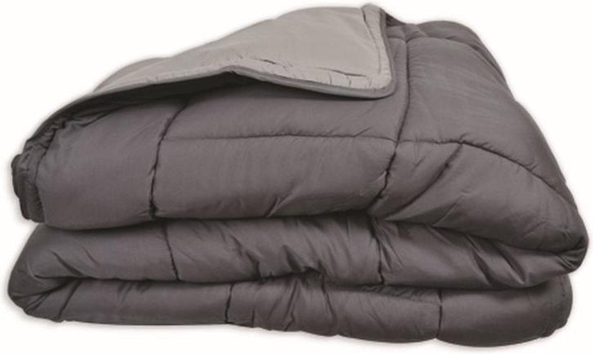 Printed Duvet Coverless Washable Without Cover King Size- Zelesta® Easybed - Dark Grey & Silver Grey 240x220cm