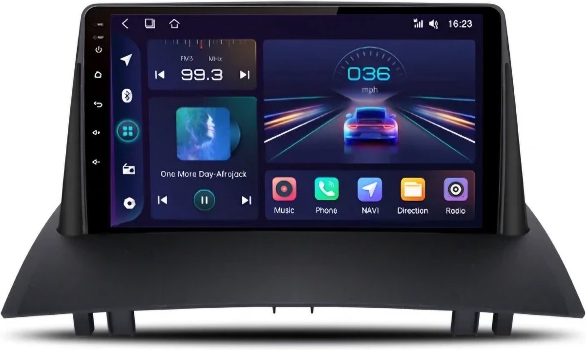 Renault Megane 2 | 2002 - 2009 | Carplay & Android Auto | 2GB & 32GB | Autoradio met navigatie | Radioscherm | 2002 2003 2004 2005 2006 2007 2008 2009