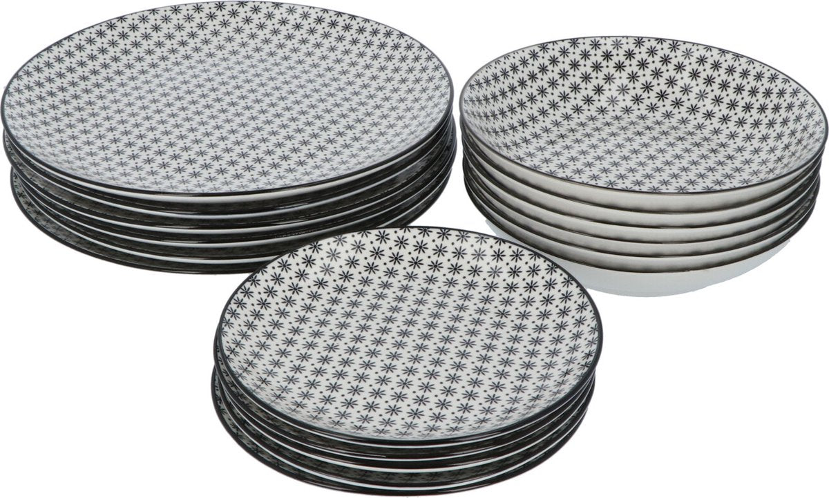 Porseleinen Servies Bohemia Ster 6-persoons 18-delig