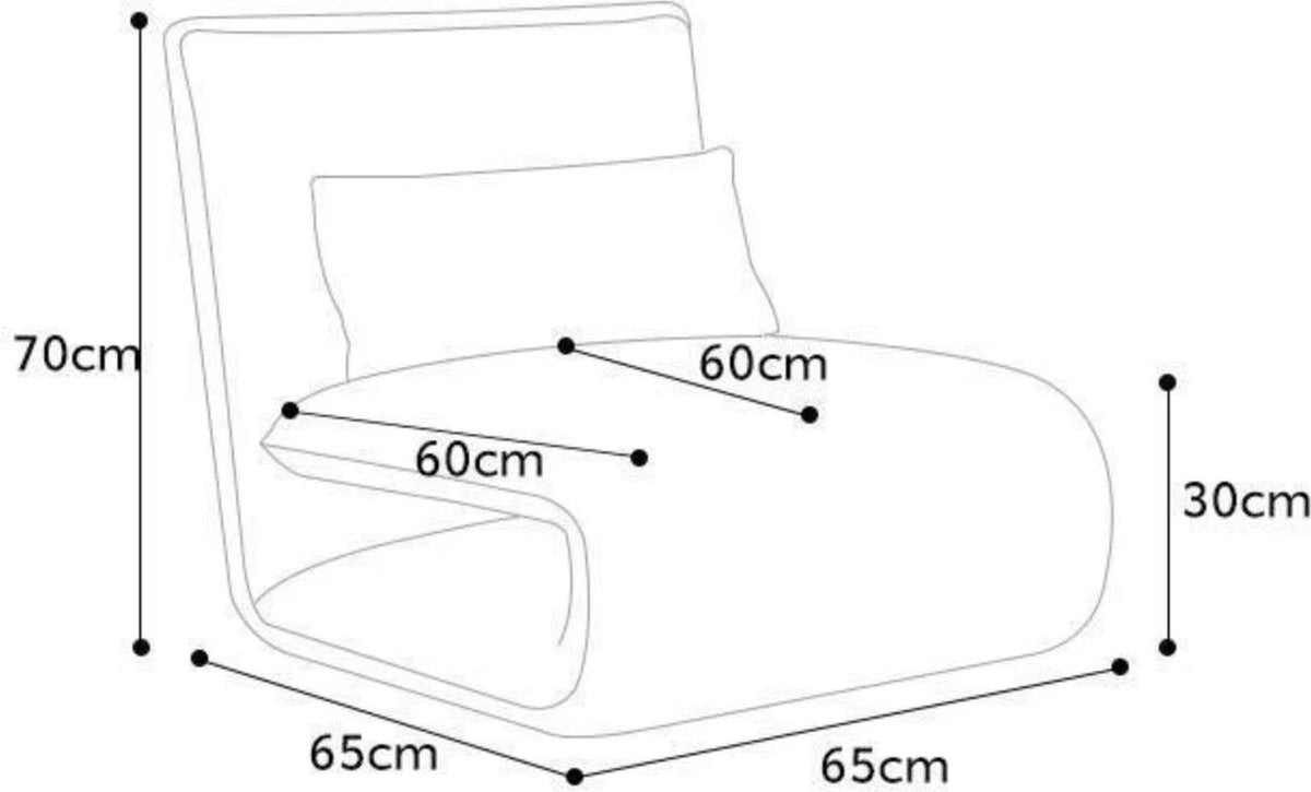 Luxury Sleeping Armchair Blue - Foldable with cushion - Armchair - Lounge chair - Chair bed - Small sofa bed - Small sleeper sofa - Guest bed - Guest chair - Lounge - Bedroom - Living room - Nursery - Trendy