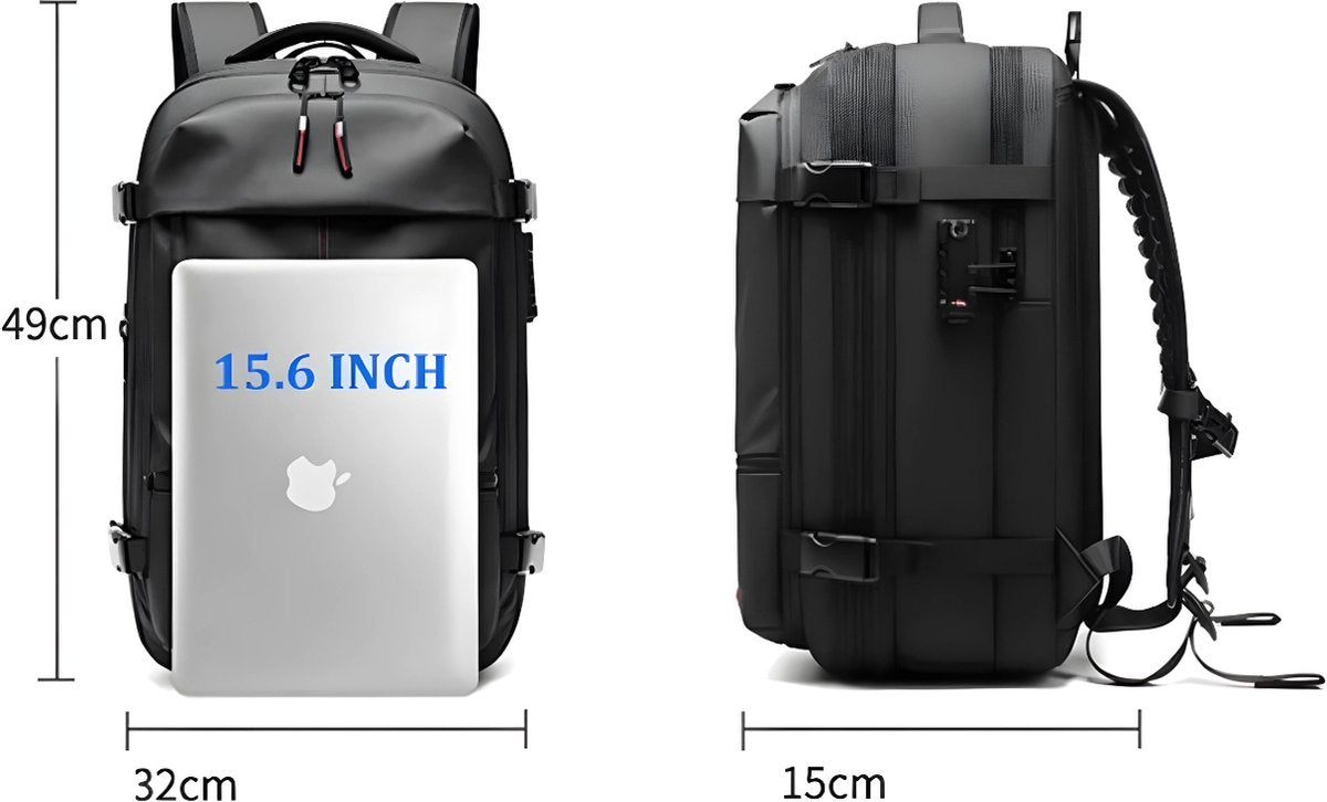 Vacuum Backpack - Airbag - Travel Bag - Hand Luggage - Large Travel Backpack for Men and Women