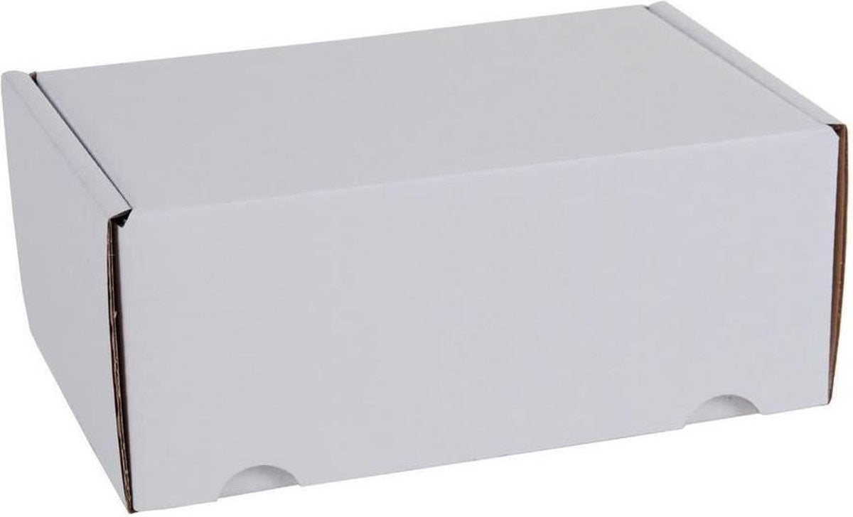 25 ecological white mailing boxes / shipping boxes 26x19x10cm