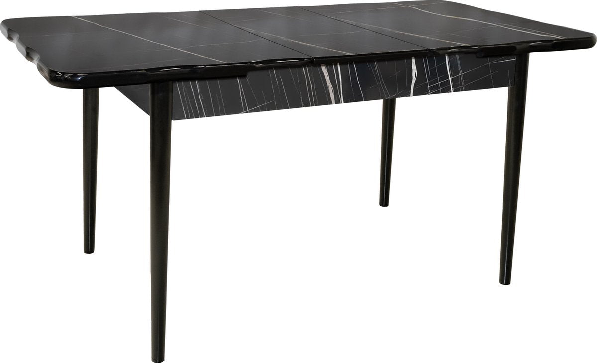De Sfeer - Keukentafel - Eetkamertafel - Eettafels - Inklapbaar - Sonato - 165x80 cm - 4 tot 6 personen - Eettafel - MDF