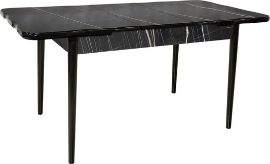 De Sfeer - Keukentafel - Eetkamertafel - Eettafels - Inklapbaar - Sonato - 165x80 cm - 4 tot 6 personen - Eettafel - MDF