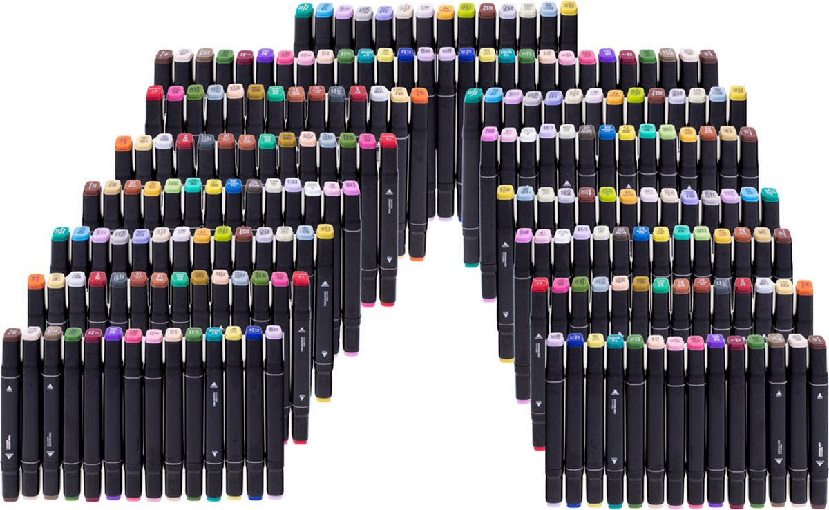 Stiften Voor Volwassenen Touch Twinmarkers Dubbelzijdige Alcoholstiften - 168 stuks - Dual Tip Markers - Tekenstiften - Kleurstiften - Fineliners - Dikke Dunne Stiften - Handlettering Kalligrafie Bullet Journal Dagboek - Kleuren