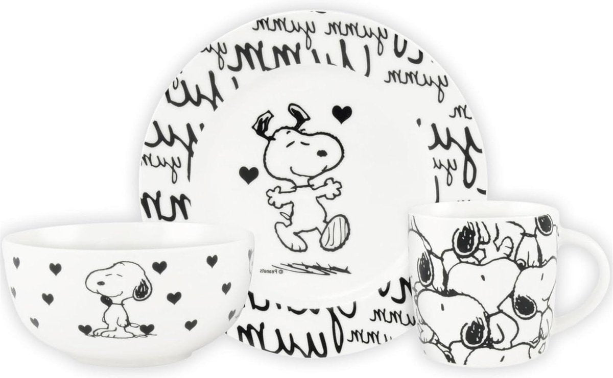 Breakfast set 3 pieces with Snoopy - United Labels Peanuts plates set
