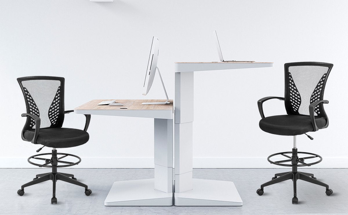 Best Office OC-20DF2-Black Office Chair - Home & Office Chair - Up to 113 KG - Ergonomic - Black