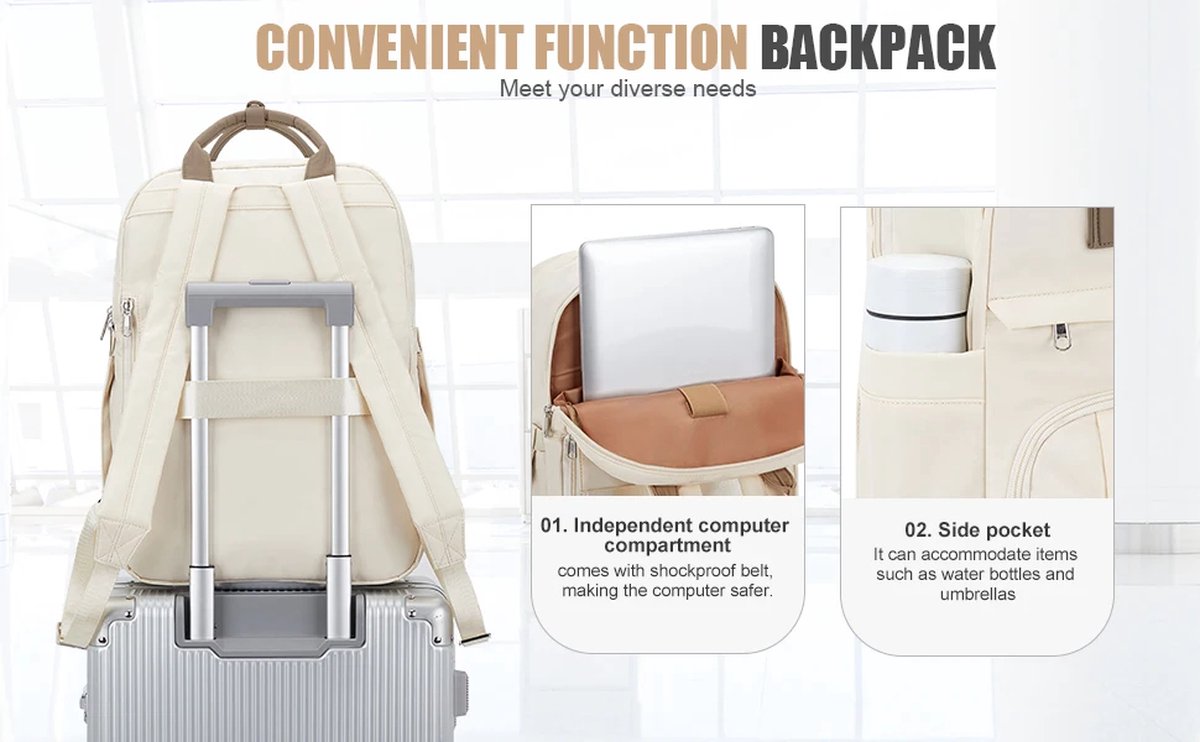 Rugtas - Zwart - waterdicht - Reistas - Backpack
