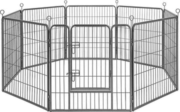 Dierenren XXL deluxe - Binnen en buiten - Hondenrne, kippenren, kattenren - Ook een puppyren - Zwart - 200x200x150cm