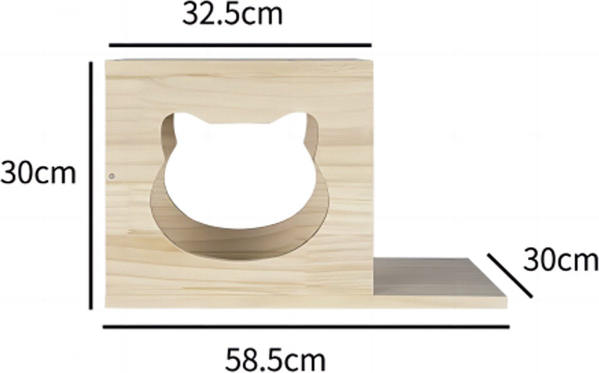 Wall Unit Climbing Wall Cats - 5-piece - Luxury Climbing Wall for the Wall - Scratching Post - Play Wall for Cats