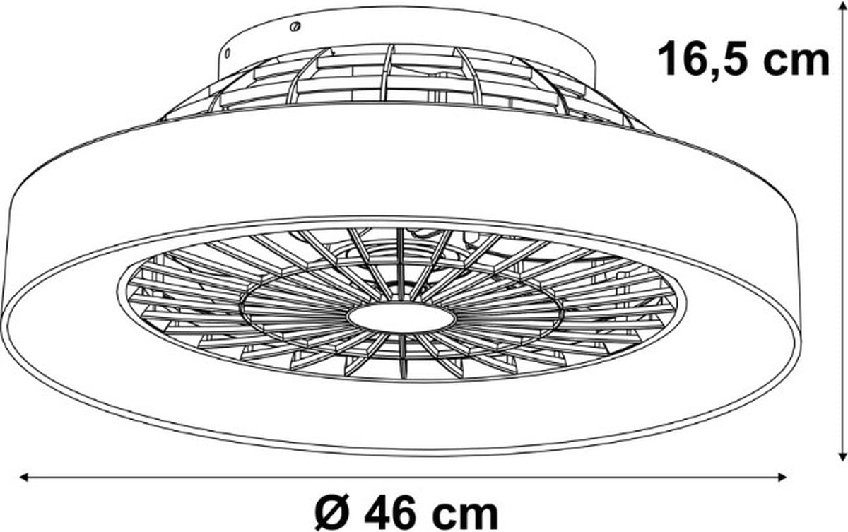 Ceiling fan Mayra with adjustable colour temperature and star effect