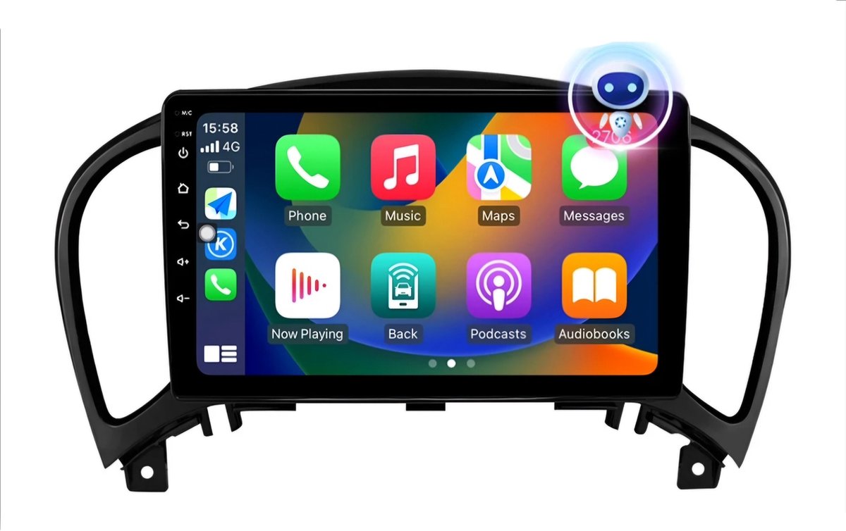 Nissan Juke | 2010 - 2015 | Carplay & Android auto | 2GB & 32GB | Autoradio met navigatie | Radioscherm | 2010 2011 2012 2013 2014 2015 | YF15