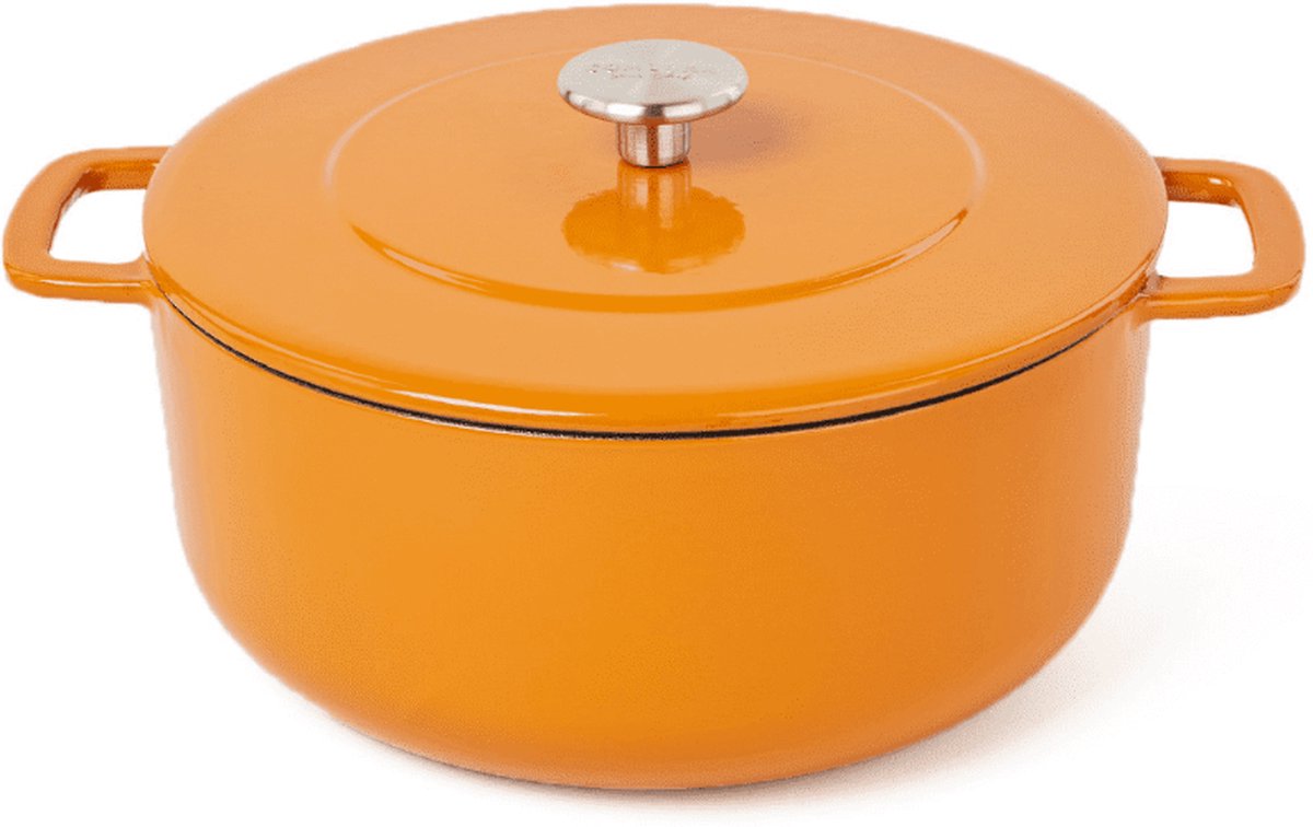Combekk Sous Chef gietijzeren braadpan - 24cm - oranje