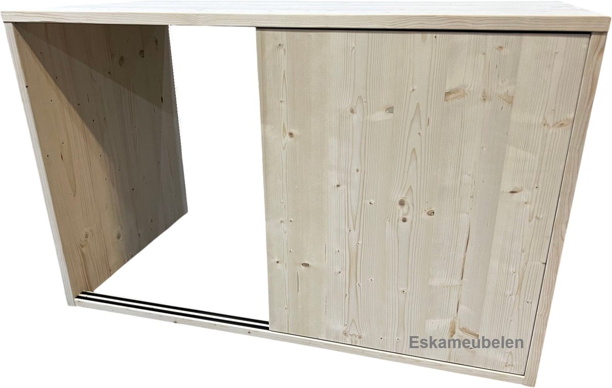 Washing machine cabinet with sliding doors - Natural