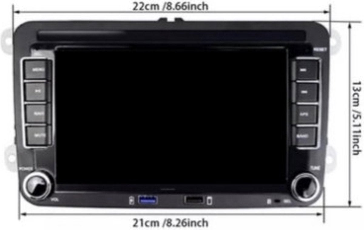 Multimedia Autoradio Android 13 Voor VW Polo/Golf/Seat/Skoda 2003-2015 CarPlay/Auto/WiFi/RDS/GPS/DSP/NAV
