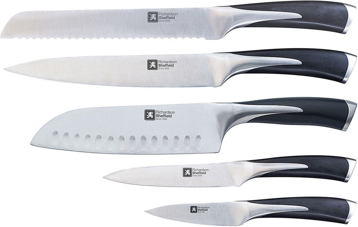 Richardson Sheffield Kyu - 5-delige messenset inclusief messenblok - hout