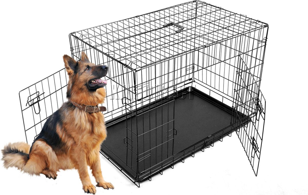 Dog Crate Bench Extra Strong - Black - XL - 107 x 69 x 76 cm