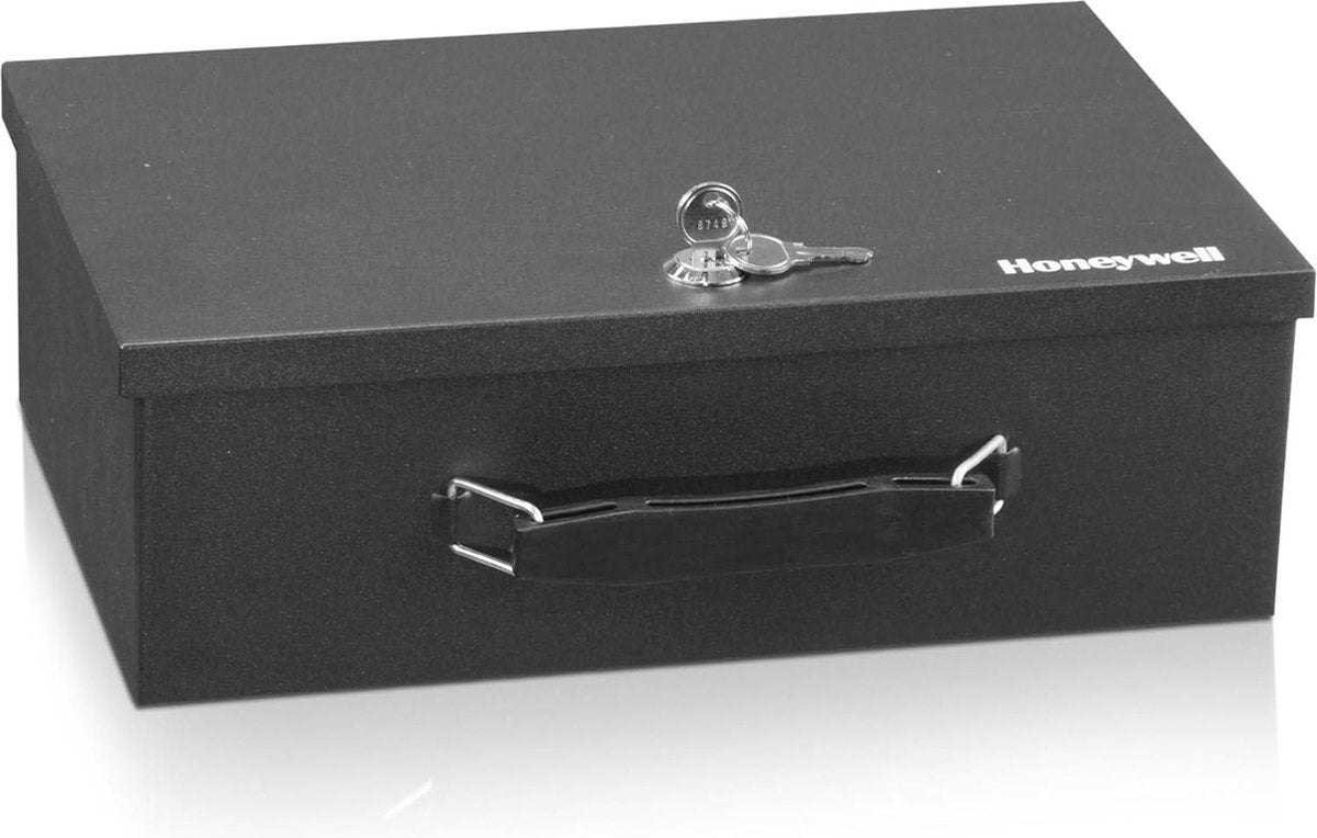 Fireproof Steel Security Box 5L - black with 2 keys