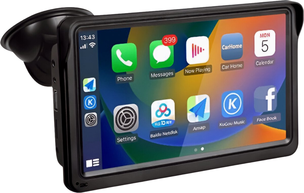 Carplay Dongle & Carplay Scherm Geschikt voor Auto's - Draadloos voor Apple en Android - 7 Inch - Universele Wifi Video Speler - Inclusief Achteruitrijcamera