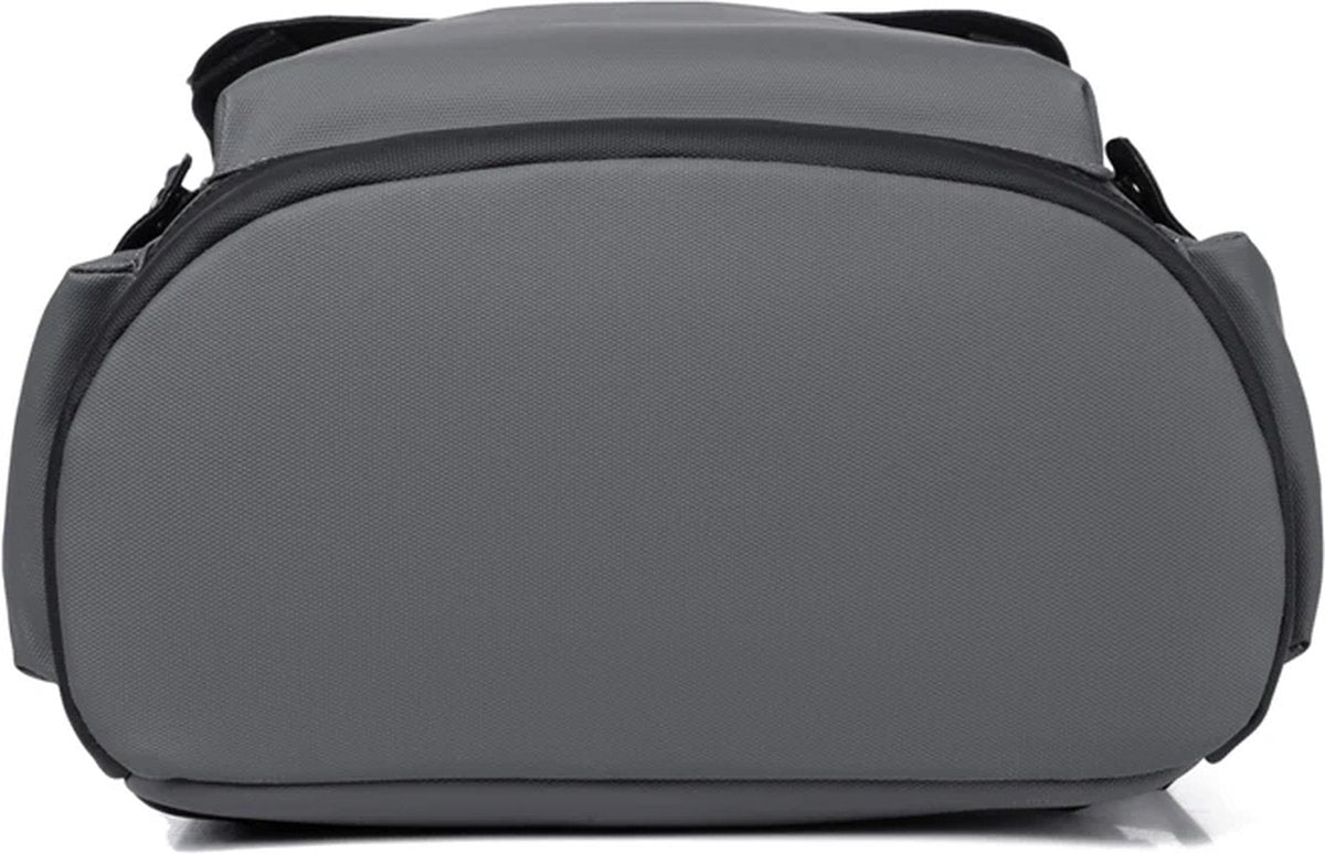 EliteNest® Rugzak - Hoogwaardige Kwaliteit PU-Leder - Waterdicht - Laptop Rugzak - 14 inch - USB Opladen - Ergonomisch en Krasbestendig - 20-35 L- Lichtgrijs