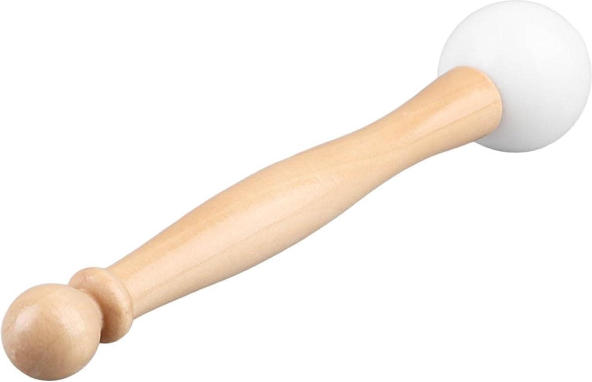 Crystal singing bowl wooden sound bowl - silicone hammer for yoga accessories