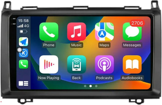Mercedes-Benz | A B V Sprinter Klasse | W169 W245 W639 W906 Vito, Viano en VW Crafter | 2005 - 2016 | Carplay & Android auto | 2GB & 32GB | Autoradio met navigatie | Radioscherm | 2005 2006 2007 2008 2009 2010 2011 2012 2013 2014 2015 2016 | B200