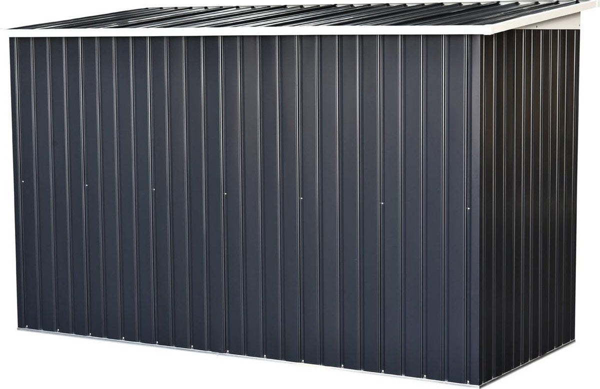 Tuinhuis metaal - Metalen gereedschapsschuur - Tuinberging - Opbergkast met deuren - Schuur gereedschap - Tuinkast - 277 x 130 x 173 cm