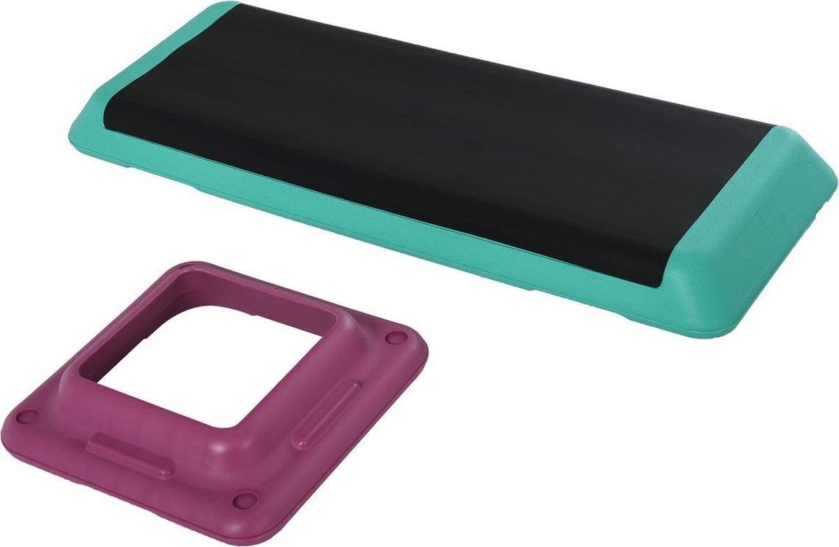 FitGoodz - Fitness Step - Aerobic Step Bankje - Antislip Oppervlak - Stepper - Verstelbaar In 4 Hoogtes