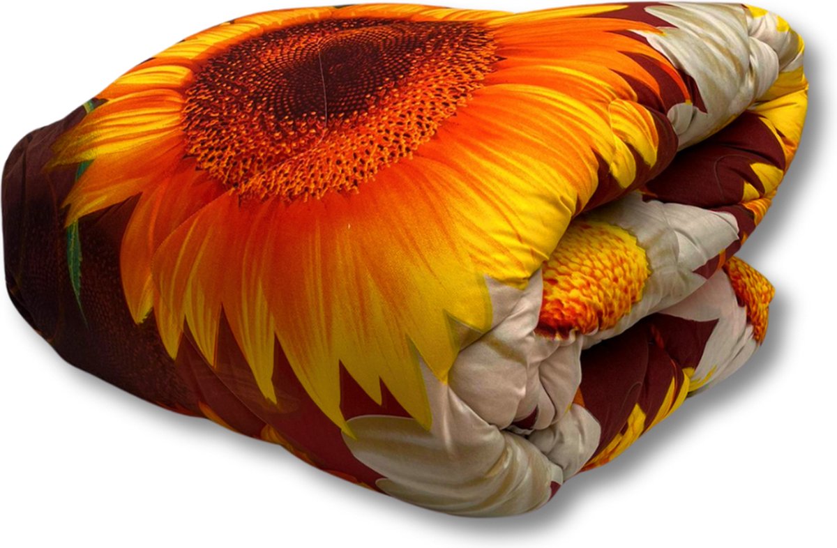 Printed Duvet Sunflower 240 x 220 cm - Coverless/Washable/Without Cover