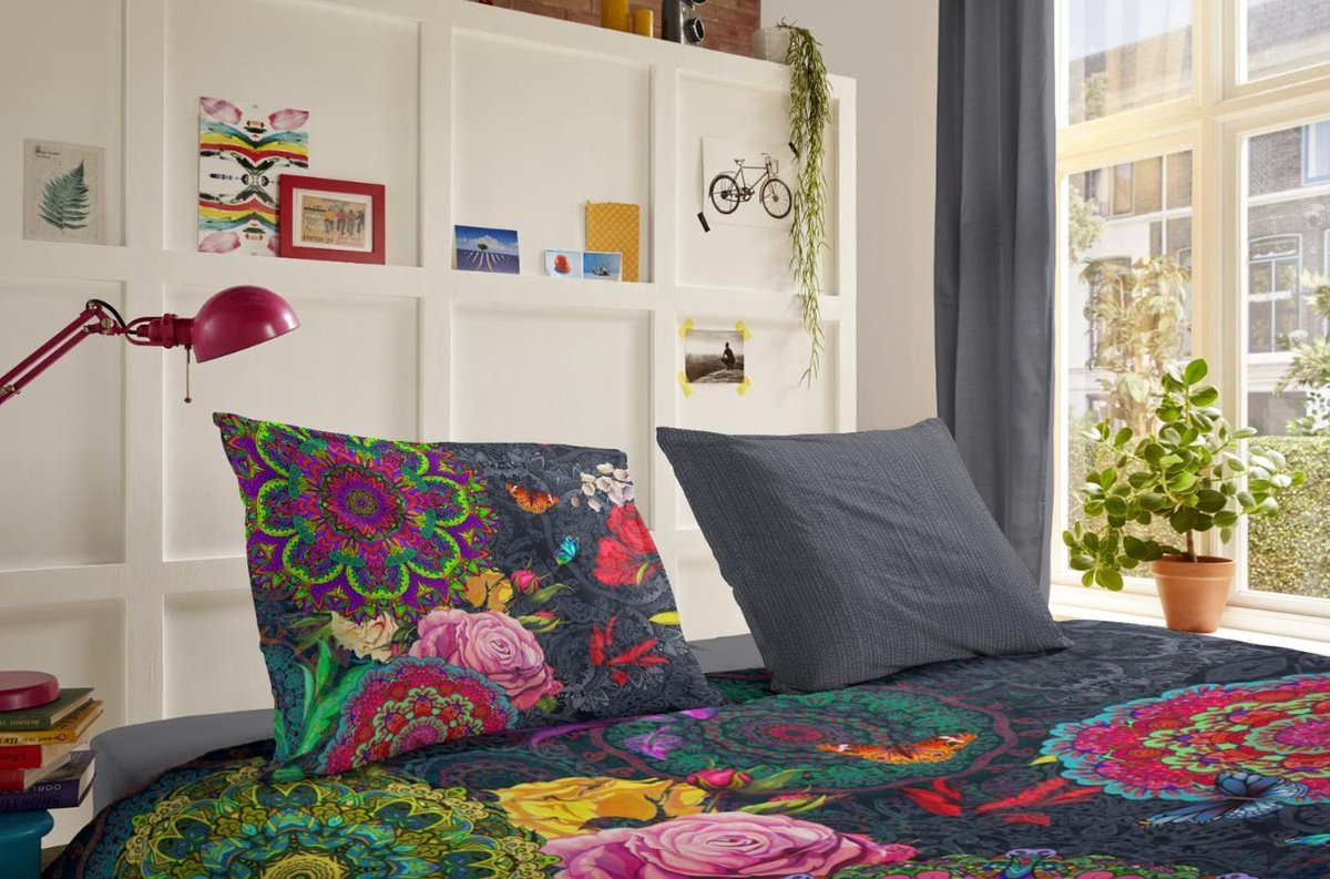 Zachte Katoen/Satijn Lits-jumeaux Dekbedovertrek Israa | 240x200/220 | Luxe en Comfortabel | Hoogwaardige Kwaliteit