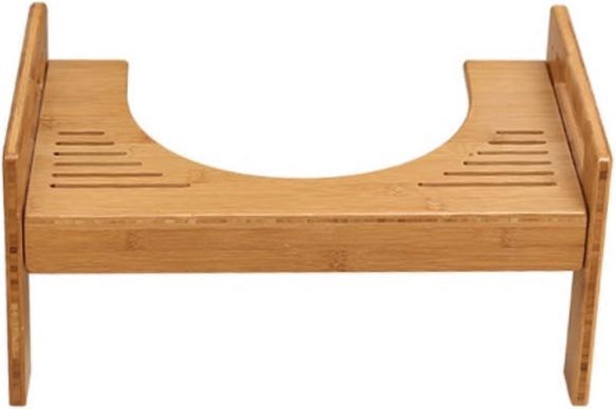 Decopatent® Bamboo Toilet Stool - WC Stool - Correct sitting posture on the toilet - Better bowel movement through natural squatting posture