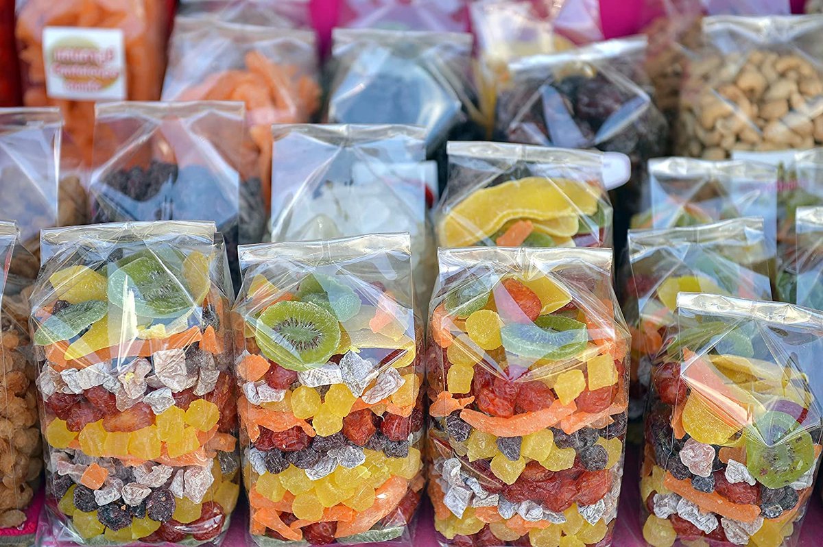 Block bottom bag - treat bag - packaging bag - transparent cellophane bag 95 x 80 + 235 mm - Per 300 pieces