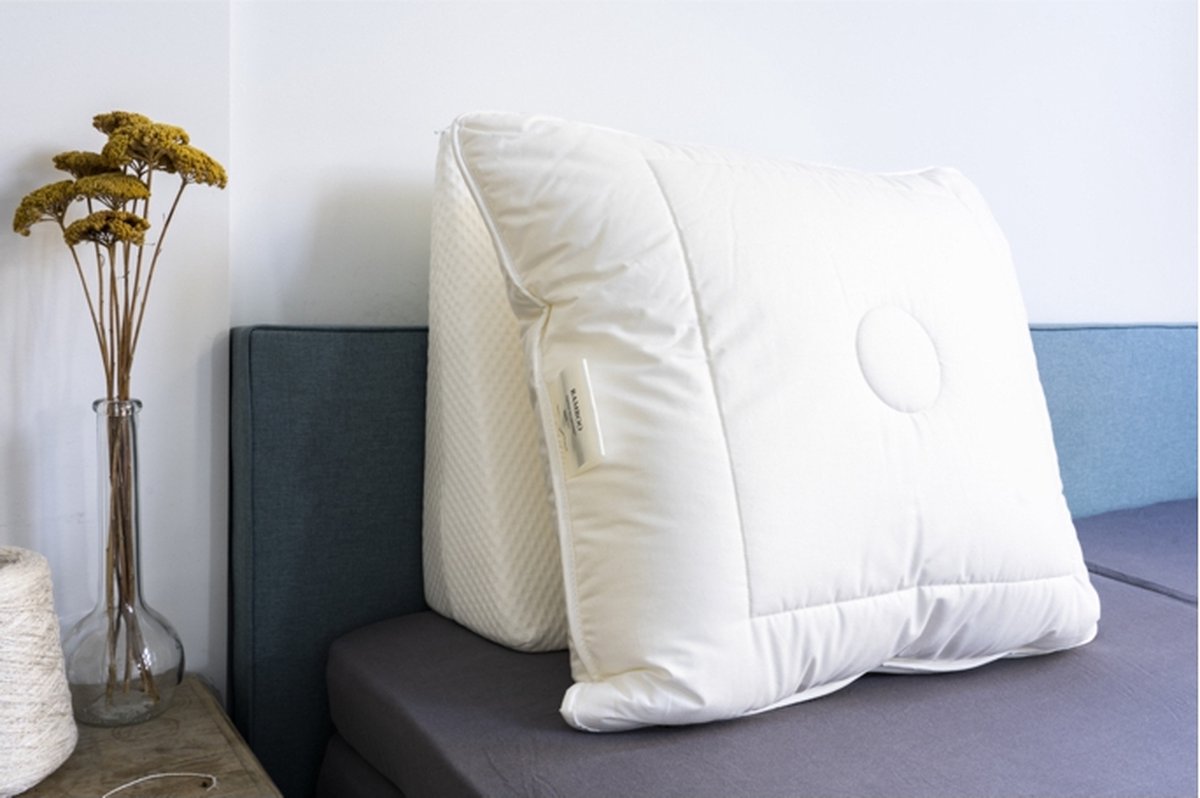 Zit- of leeskussen voor in bed | stevig kussen | 60x50x19 cm | driehoek | ÖKO-TEX® gecertificeerd