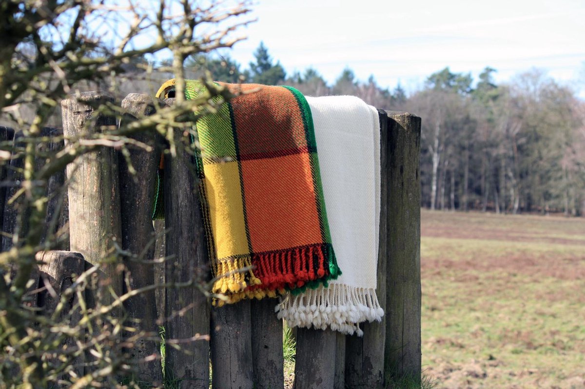 Alenika Wollen Plaid Groen Ivanna - 100% Zuiver wollen deken - 150x200cm - 1500g