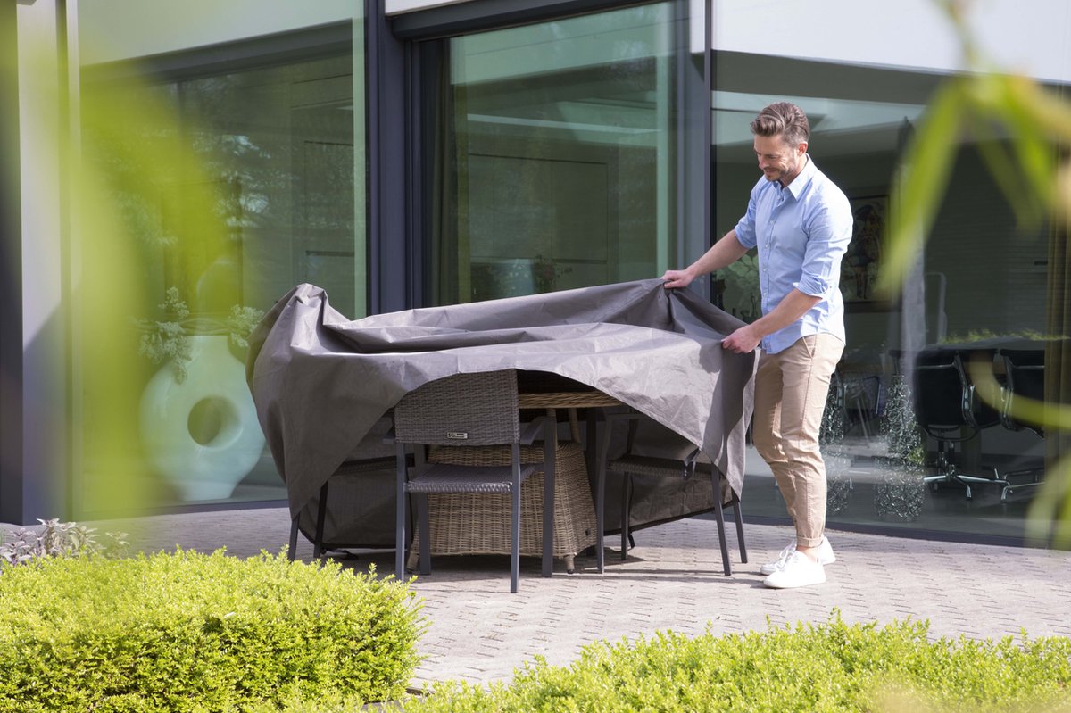 Ronde tuintafel beschermhoes Tuintafel hoes ø 260x85 cm Topkwaliteit tuinhoes TÜV gecertificeerd