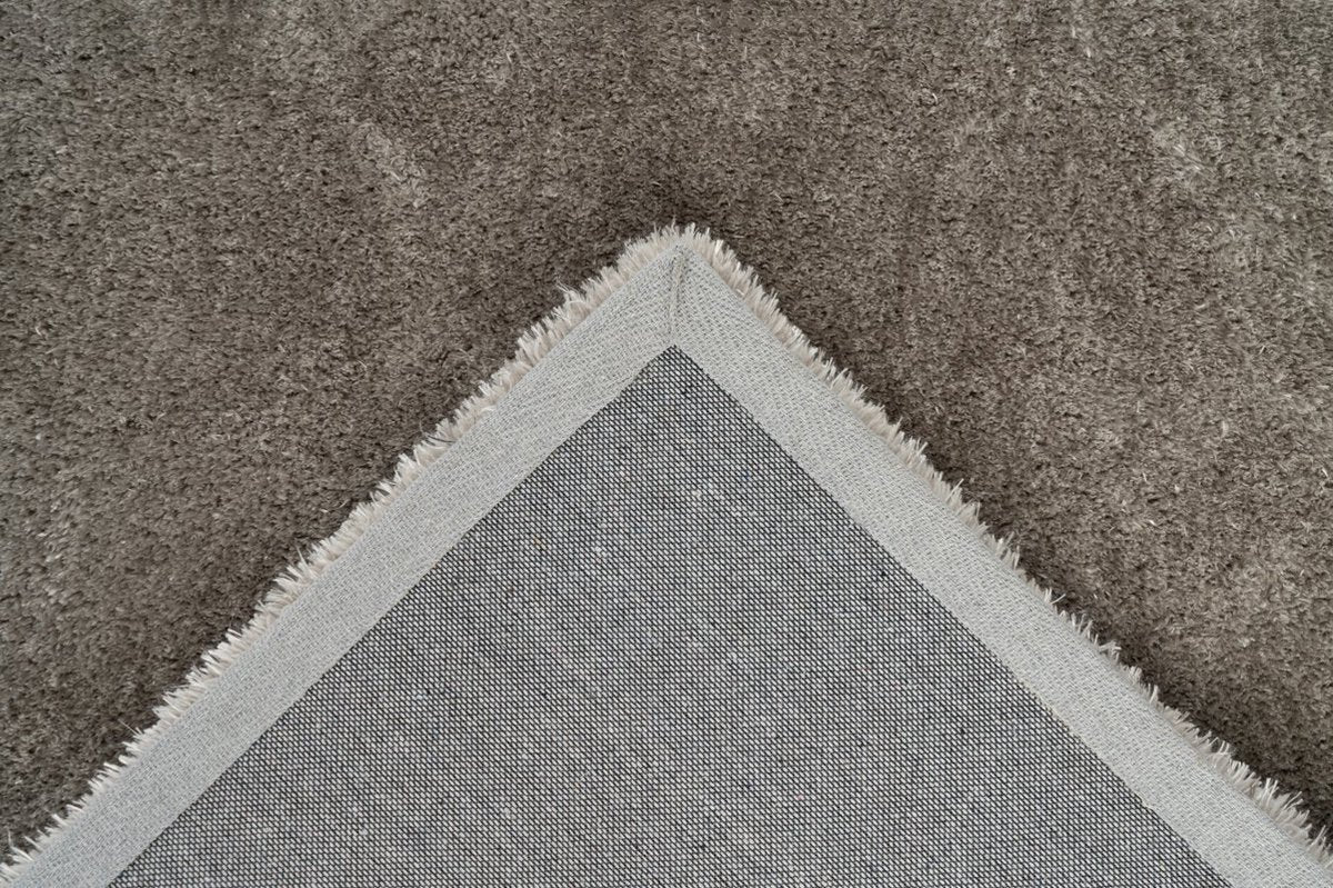 Lalee Glamour - hoogpolig vloerkleed - Velours - Velvet - Gerecycled karpet fraai tapis - effen tapijt maat 80x150 Zilvergrijs