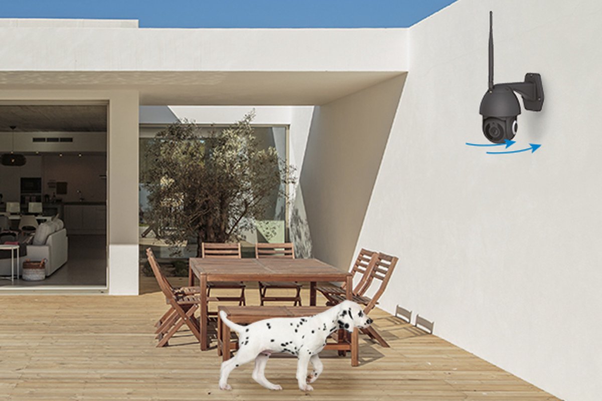 Nivian IPC 0S2-Black beveiligingscamera draadloos buiten - wifi smart - tracking - draai- en kantelbaar - 2K - 3 megapixel - camera beveiliging draadloos wifi - 3 jaar garantie