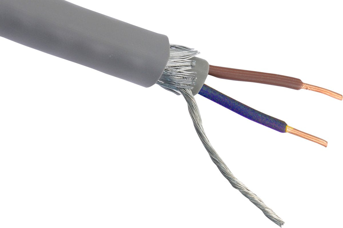 Ground cable XMvK-as - Outdoor cable - Installation cable for underground use - 2 x 2.5 mm² - 10 meters - Grey
