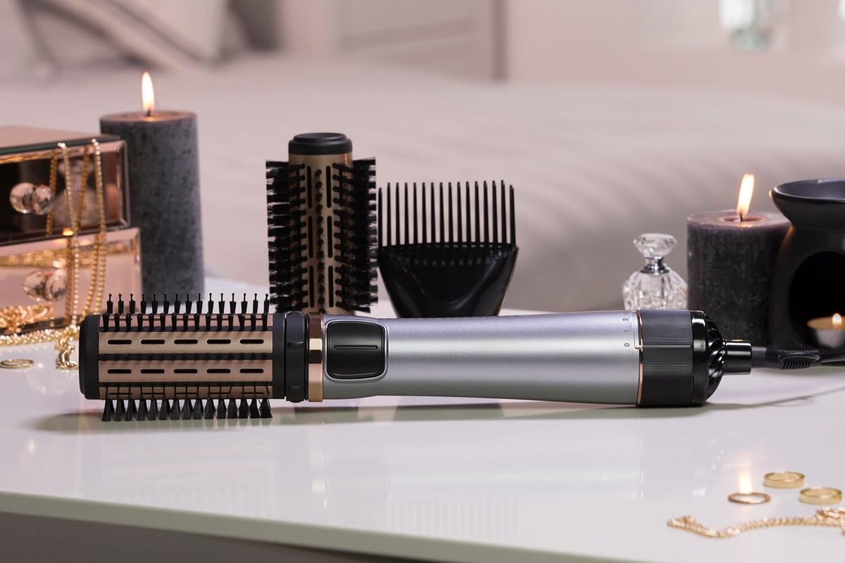 Hair Dryer with Brush - Electric Hair Brush - Curling Brush - Straightening Brush - Brush Hairdryer