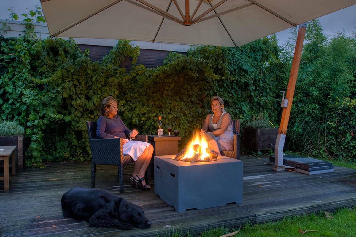 Cocoon Table Vierkant (Zwart) - Happy Cocooning vuurtafel