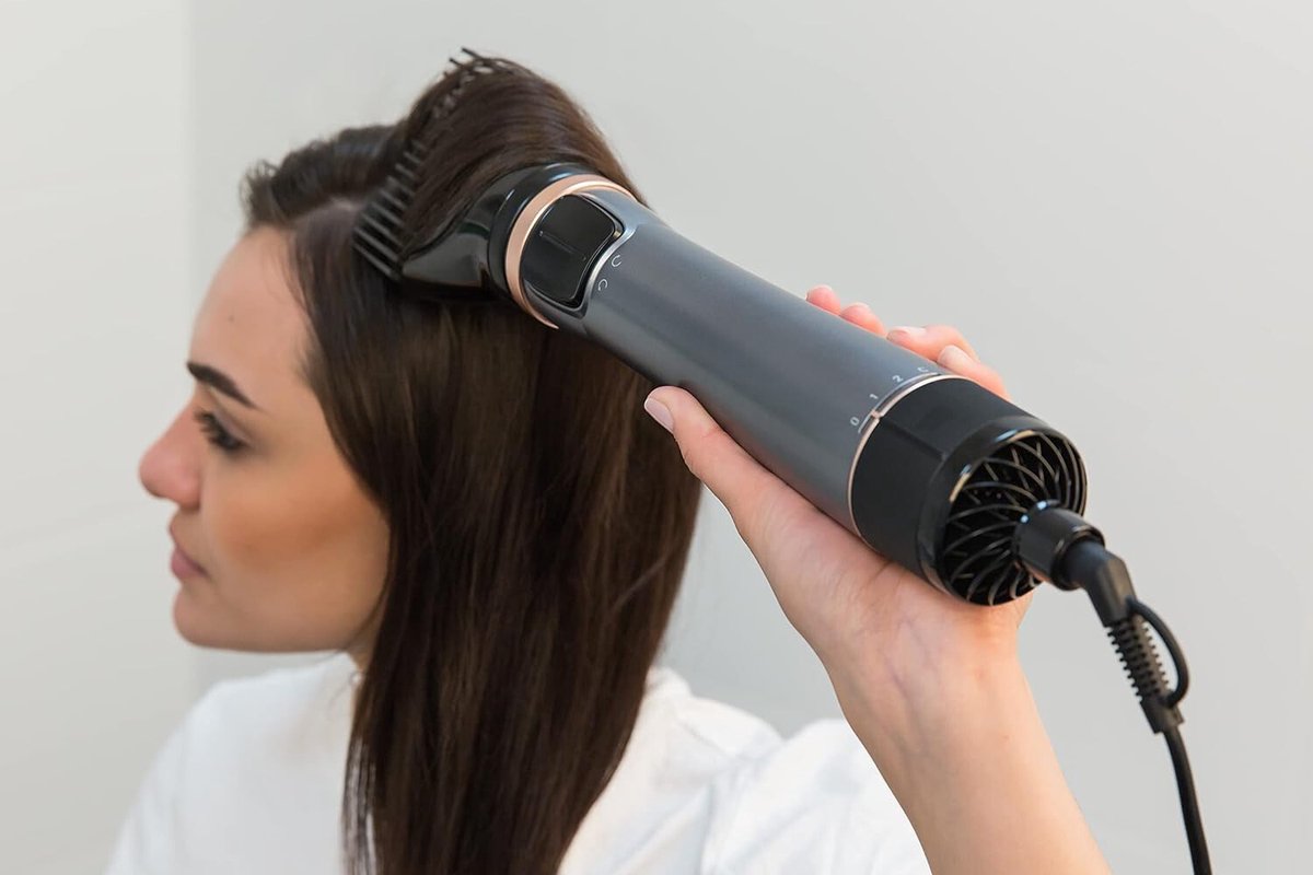 Hair Dryer with Brush - Electric Hair Brush - Curling Brush - Straightening Brush - Brush Hairdryer