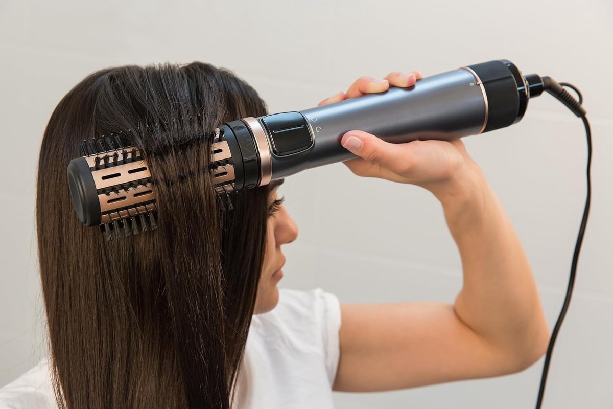 Hair Dryer with Brush - Electric Hair Brush - Curling Brush - Straightening Brush - Brush Hairdryer