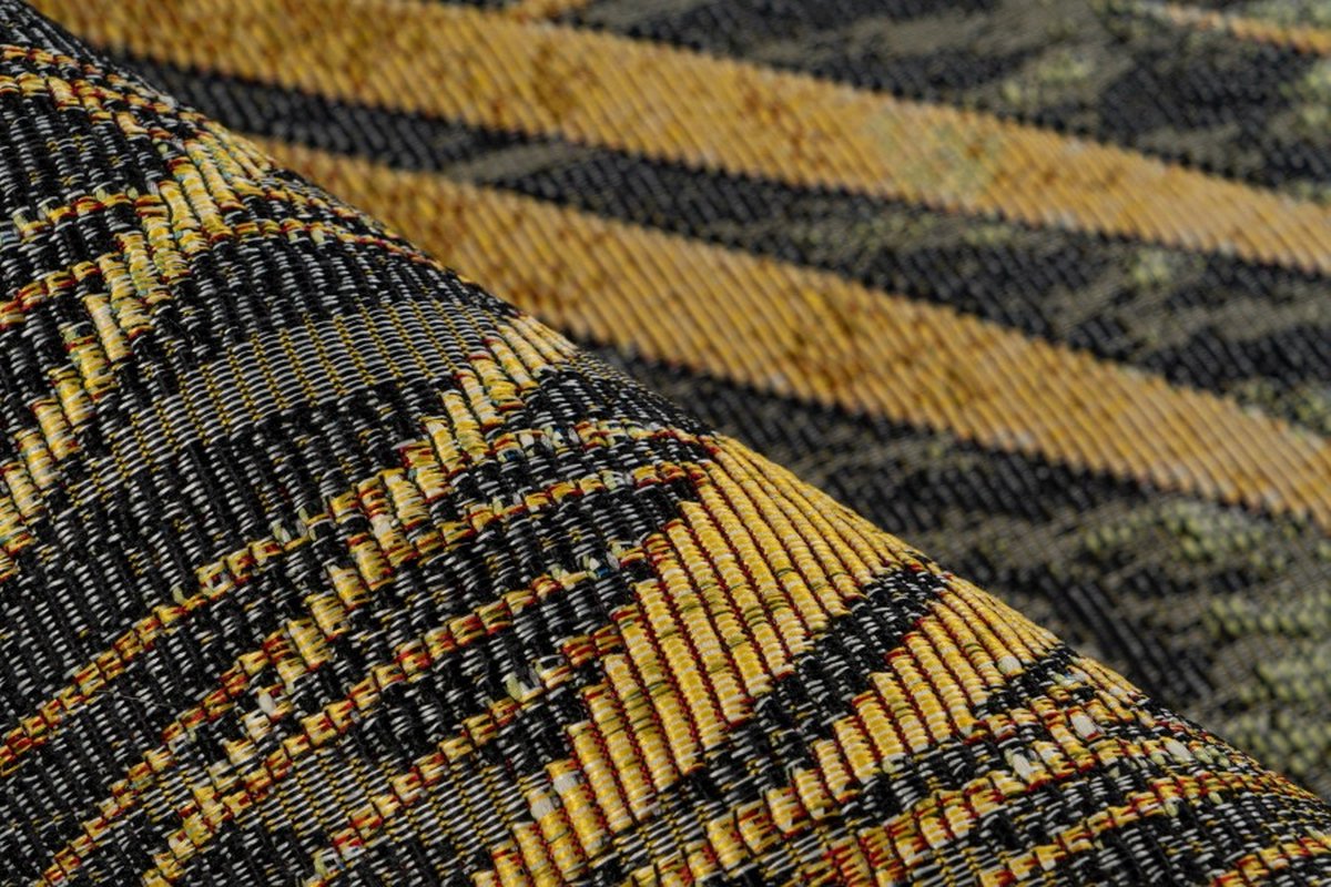 Lalee Summer - Vloerkleed - Out- indoor - Buitengebruik - Flatweave - Tuin - Blad - Strandtapijt - Rotsen - 120x170 cm - Groen beige