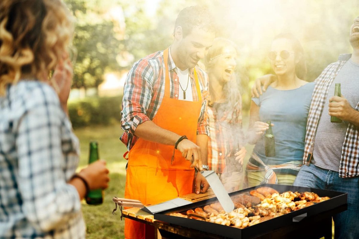 BBQ Grill Accessoire Kit - RVS Bakplaat Spatel Schraper Gereedschap - Gietijzeren Grillpers - voor platte bakplaten grills - ovens - fornuizen - koken Plancha BBQ