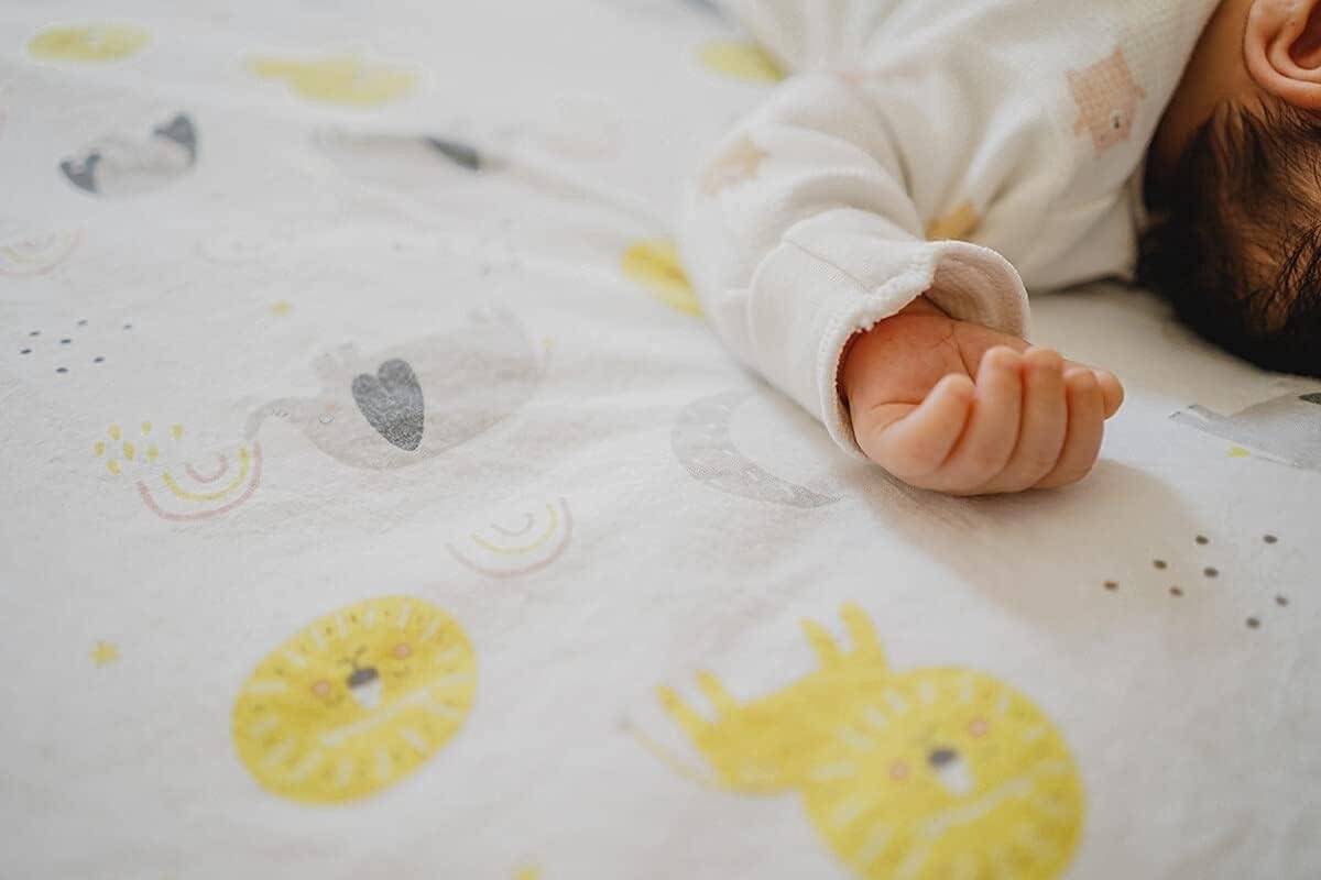 Hoeslakens Voor Wiegje Co Sleeper 3-Delige Set 90x55 cm - Waterdichte Matras Beschermer - Kinder Bedden - 100% Puur Katoen - Co Sleeper