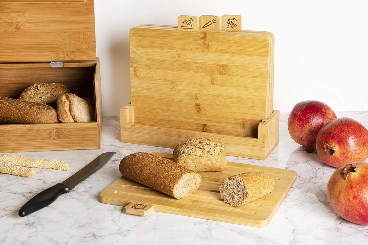 Cutting Board Set With Stand - Kitchen Utensils - Modern Design - Cutting Board - Cutting Board Set - Cutting Boards Set - Cutting Boards - A Must-Have For The Kitchen!